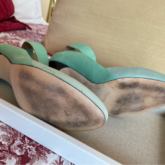 Schuler and Sons of Philadelphia, 2 tone Suede Pumps with Ankle Strap, 7.5 - Picture 11 of 15